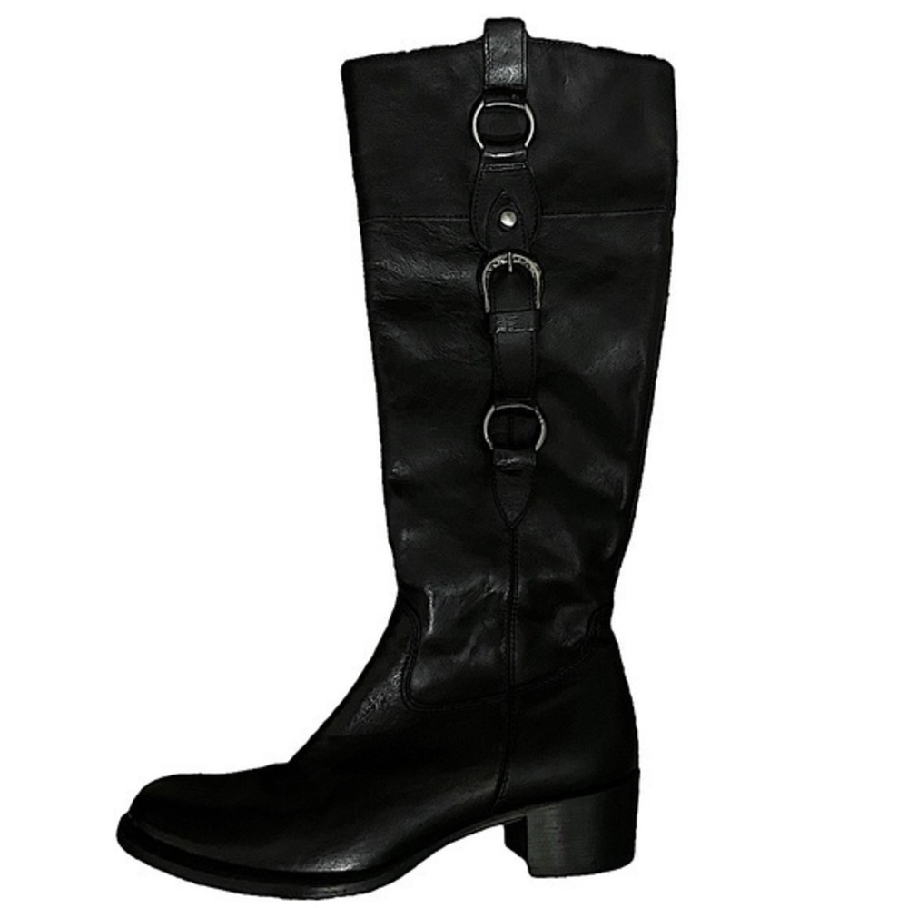 AGL ✘ Attilio Giusti Leombruni Leather Suede Riding Boots Black Tall Size 5.5 M